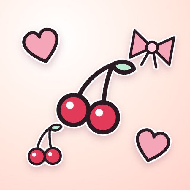 the cherry pop sticker pack